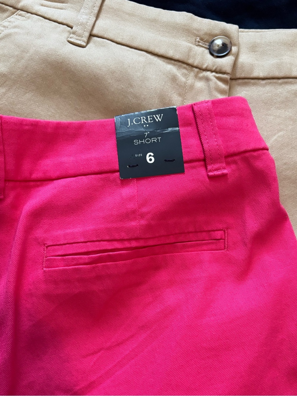 Lot of 3 J. Crew Women’s Chino Shorts - Hot Pink, Navy, Khaki - Picture 3 of 3